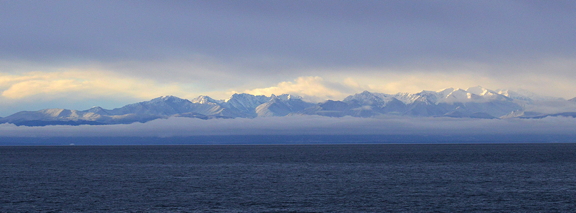 The edges of the Olympics meet the edges of the clouds. Photo by Alex Shapiro.